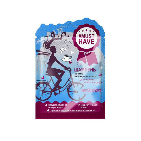 Шампунь против выпадения волос укрепление волос изнутри Белкосмекс Musthave 
Шампунь против выпадения волос укрепление волос изнутри Белкосмекс Musthave