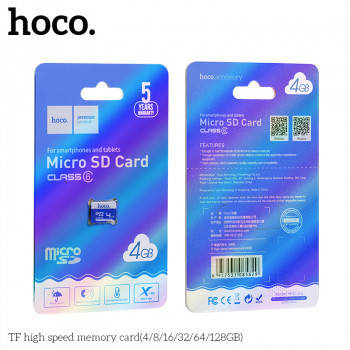Карта пам'яті Hoco MicroSD 4gb Class 6