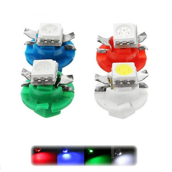 Led лампы T5 B8.4D 1SMD 5050 (Белый/Синий/Красный/Зеленый) для подсветки приборной панели
Led лампы T5 B8.4D 1SMD 5050 (Белый/Синий/Красный/Зеленый) для подсветки приборной панели