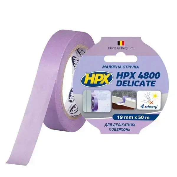 HPX 4800 - 19мм х 50м - малярная лента (скотч) для деликатных поверхностей и четких контуров
HPX 4800 - 19мм х 50м - малярная лента (скотч) для деликатных поверхностей и четких контуров