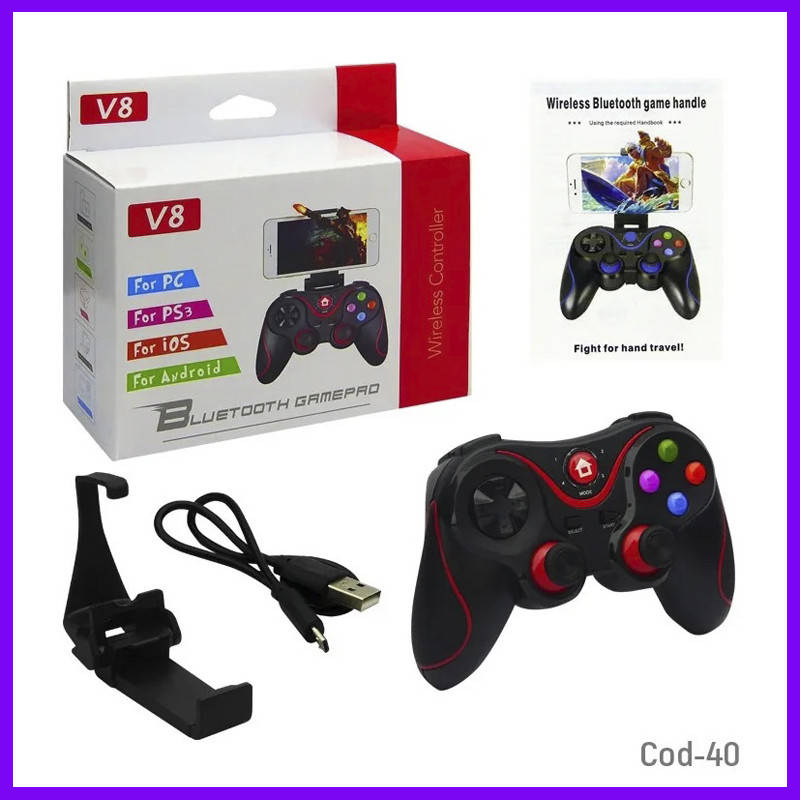 Игровой беспроводной джойстик V8 Bluetooth для телефона Android / IOS / PC / PS3 Беспроводной Геймпад 5B, Черный
Игровой беспроводной джойстик V8 Bluetooth для телефона Android / IOS / PC / PS3 Беспроводной Геймпад 5B, Черный
