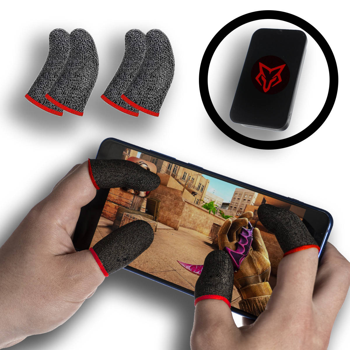 2 пары игровые напальчники с нейлоном + бокс для телефона смартфона планшета pubg mobile standoff 2 пабг пубг
2 пары игровые напальчники с нейлоном + бокс для телефона смартфона планшета pubg mobile standoff 2 пабг пубг