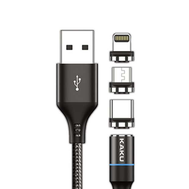 Магнитный кабель 3 в 1 Kaku KSC-234 USB Type-C / Lightning / MicroUSB 1m - Black, Черный
Магнитный кабель 3 в 1 Kaku KSC-234 USB Type-C / Lightning / MicroUSB 1m - Black, Черный