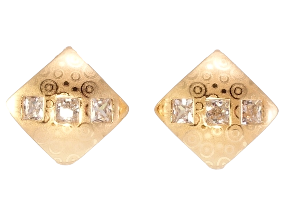 Серьги Xuping Позолота 18K колечки "Ромбы с узором напылением и вставками циркония"
Серьги Xuping Позолота 18K колечки "Ромбы с узором напылением и вставками циркония"