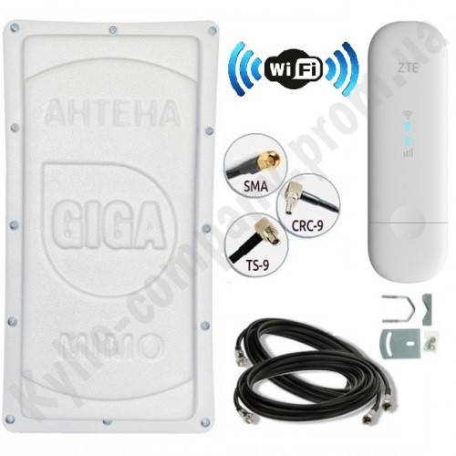 Комплект 4g интернета - модем с Wifi ZTE MF79U + антенна MIMO GIGA 2x15 дБ + кабель + переходники
Комплект 4g интернета - модем с Wifi ZTE MF79U + антенна MIMO GIGA 2x15 дБ + кабель + переходники