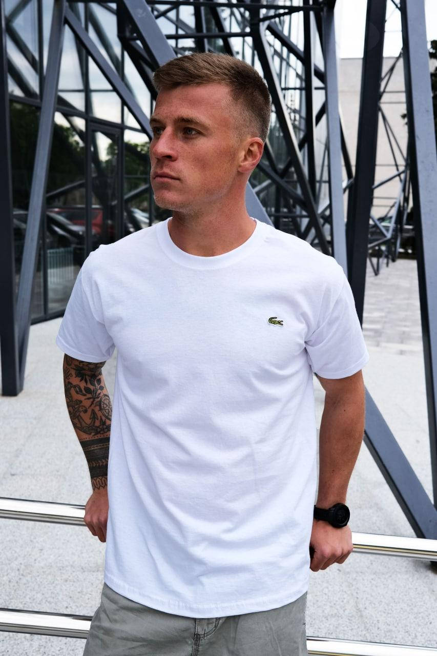 Мужская футболка Lacoste Classic T-Shirt классическая Лакост белая принт вышивка L, Белый
Мужская футболка Lacoste Classic T-Shirt классическая Лакост белая принт вышивка L, Белый