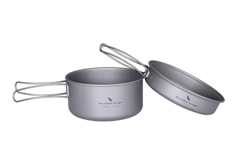 Титановый набор Boundless Voyage Titanium 1000ml. 2в1 сковородка + котелок Туристическая посуда из титана., Светло-серый
Титановый набор Boundless Voyage Titanium 1000ml. 2в1 сковородка + котелок Туристическая посуда из титана., Светло-серый