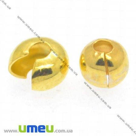 Бусина зажимная Кримп, 3 мм, Золото, 1 шт (BUS-012416) 
Бусина зажимная Кримп, 3 мм, Золото, 1 шт (BUS-012416)