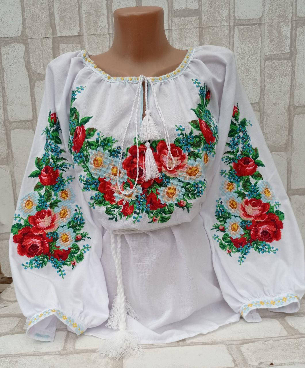 Вышиванка женская на натуральной ткани 44-54 р-р, Разные цвета
Вышиванка женская на натуральной ткани 44-54 р-р, Разные цвета