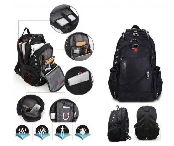 Универсальный городской рюкзак SwissGear 8810 Black с USB и дождевиком, наплечный рюкзак для ноутбука, Черный
Универсальный городской рюкзак SwissGear 8810 Black с USB и дождевиком, наплечный рюкзак для ноутбука, Черный