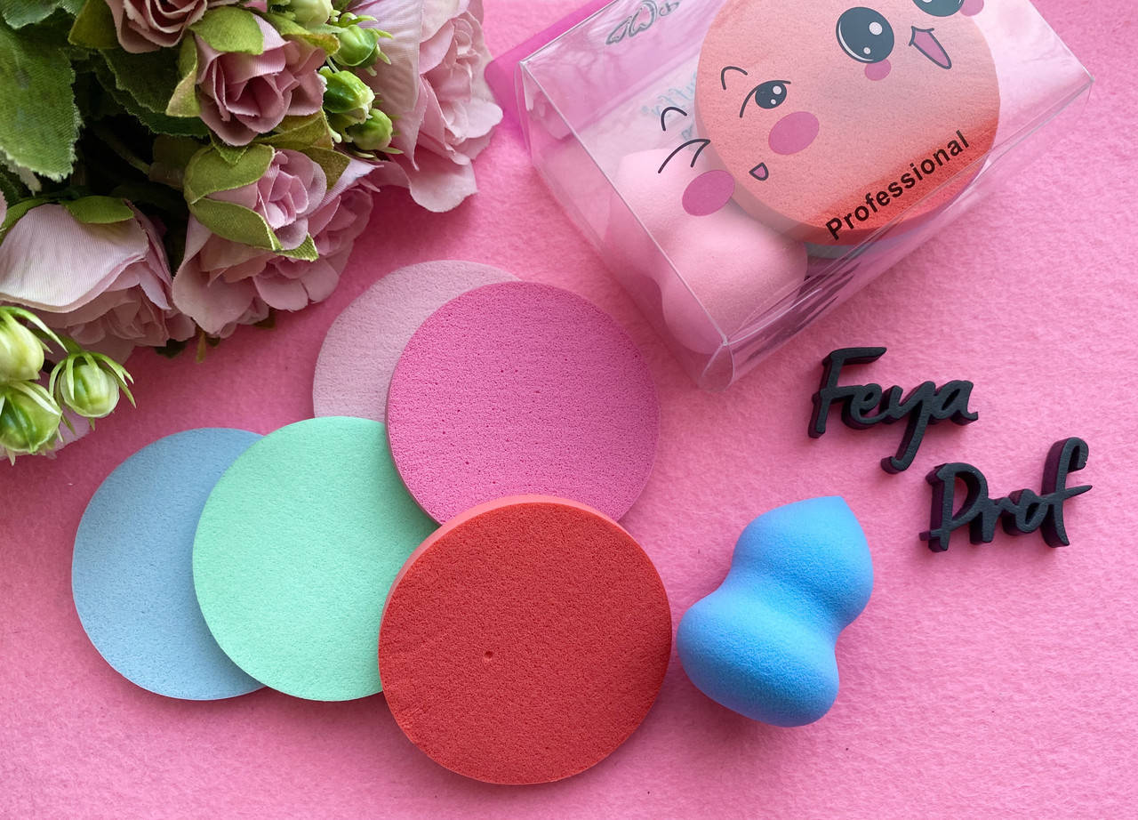 Набор спонжей в коробочке (спонж фигурный + 5 плоских круглых)
Набор спонжей в коробочке (спонж фигурный + 5 плоских круглых)