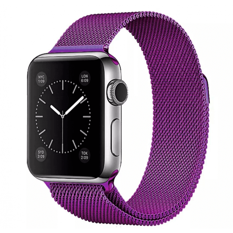 Ремешок металлический миланская петля Apple Watch браслет металлический 42/44 мм фиолетовый
Ремешок металлический миланская петля Apple Watch браслет металлический 42/44 мм фиолетовый
