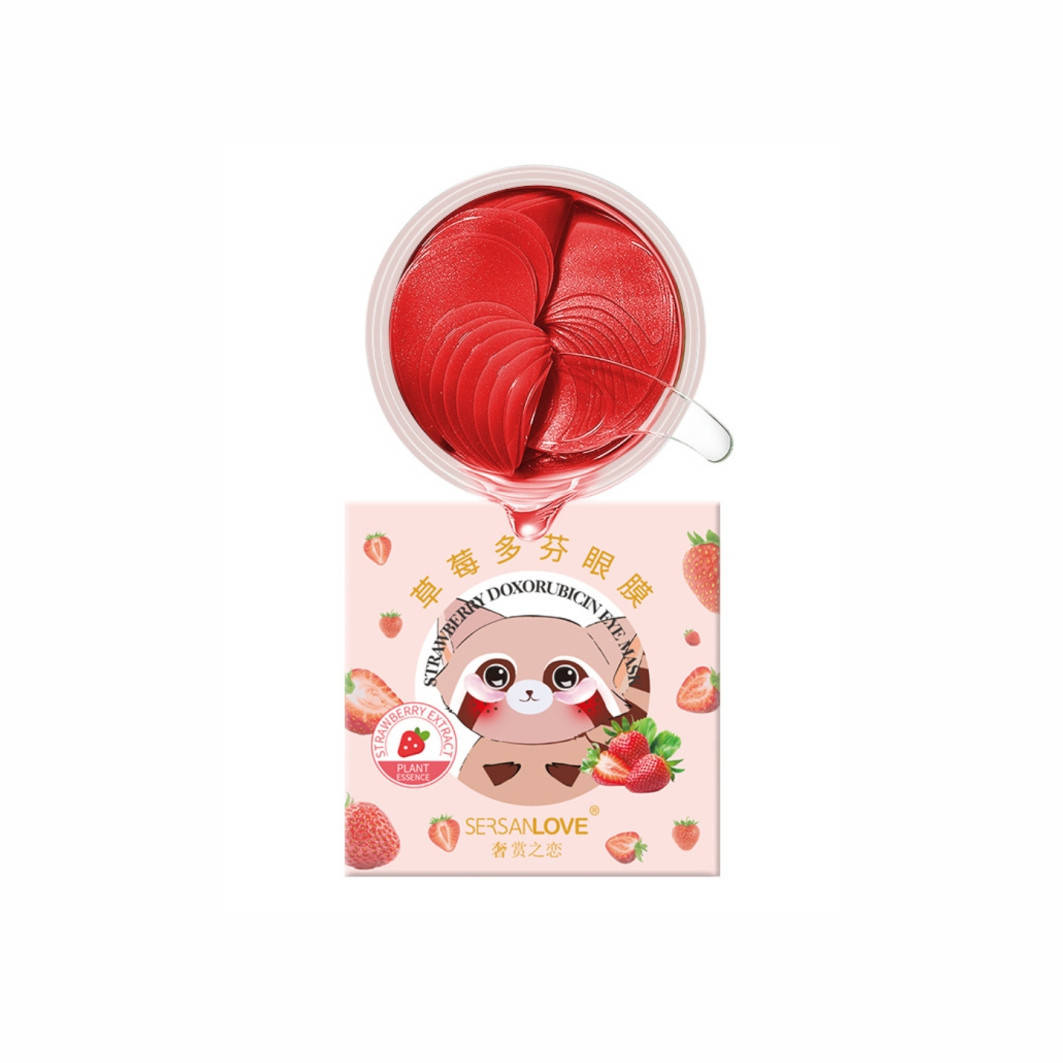Гидрогелевые патчи для глаз с экстрактом клубники Sersanlove Strawbarry Doxorubicin Eye Mask
Гидрогелевые патчи для глаз с экстрактом клубники Sersanlove Strawbarry Doxorubicin Eye Mask