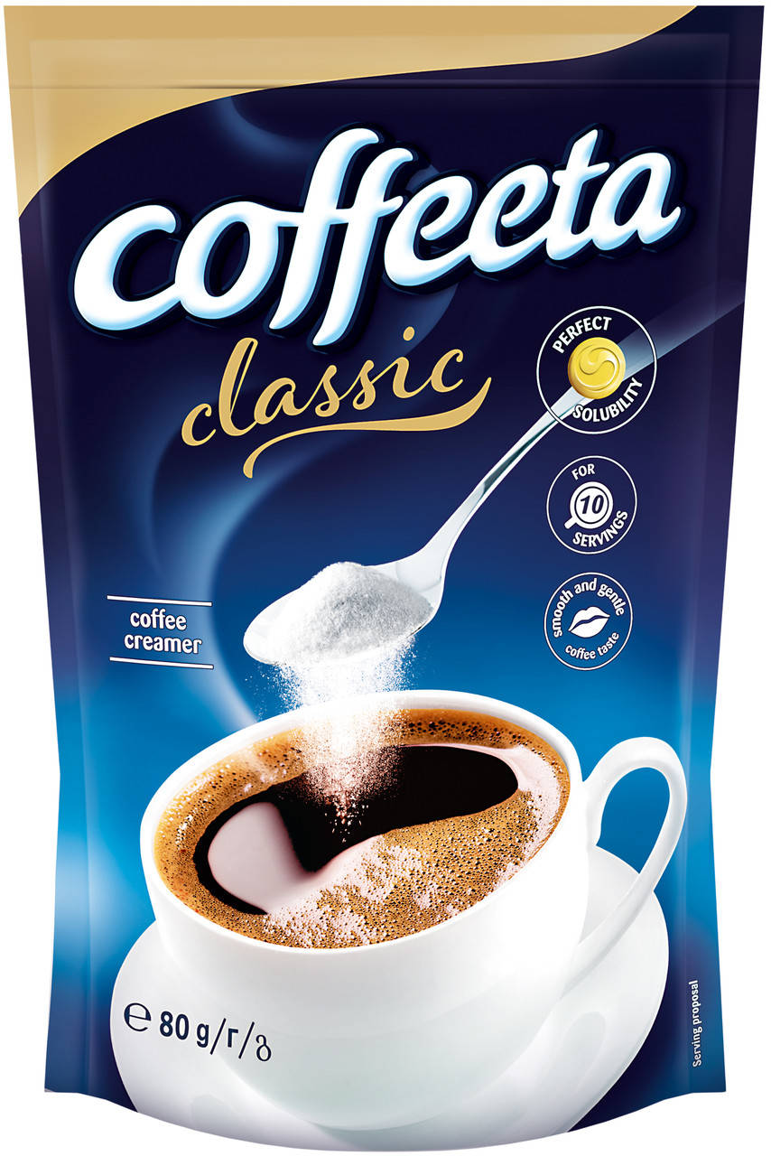 Сухие сливки Coffeeta 80г
Сухие сливки Coffeeta 80г