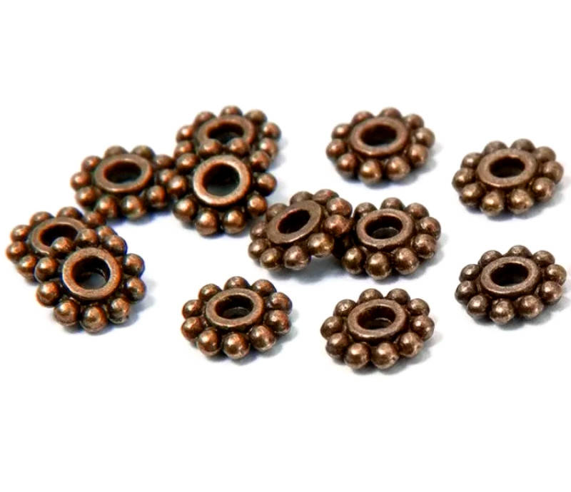 Бусина разделитель металлическая Звездочка медь 5х1,5 мм 
Бусина разделитель металлическая Звездочка медь 5х1,5 мм