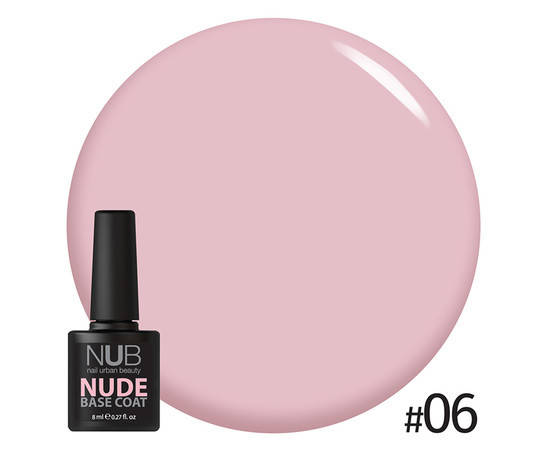 Камуфлирующая база для ногтей NUB Nude Rubber Base 8 мл, № 06 
Камуфлирующая база для ногтей NUB Nude Rubber Base 8 мл, № 06