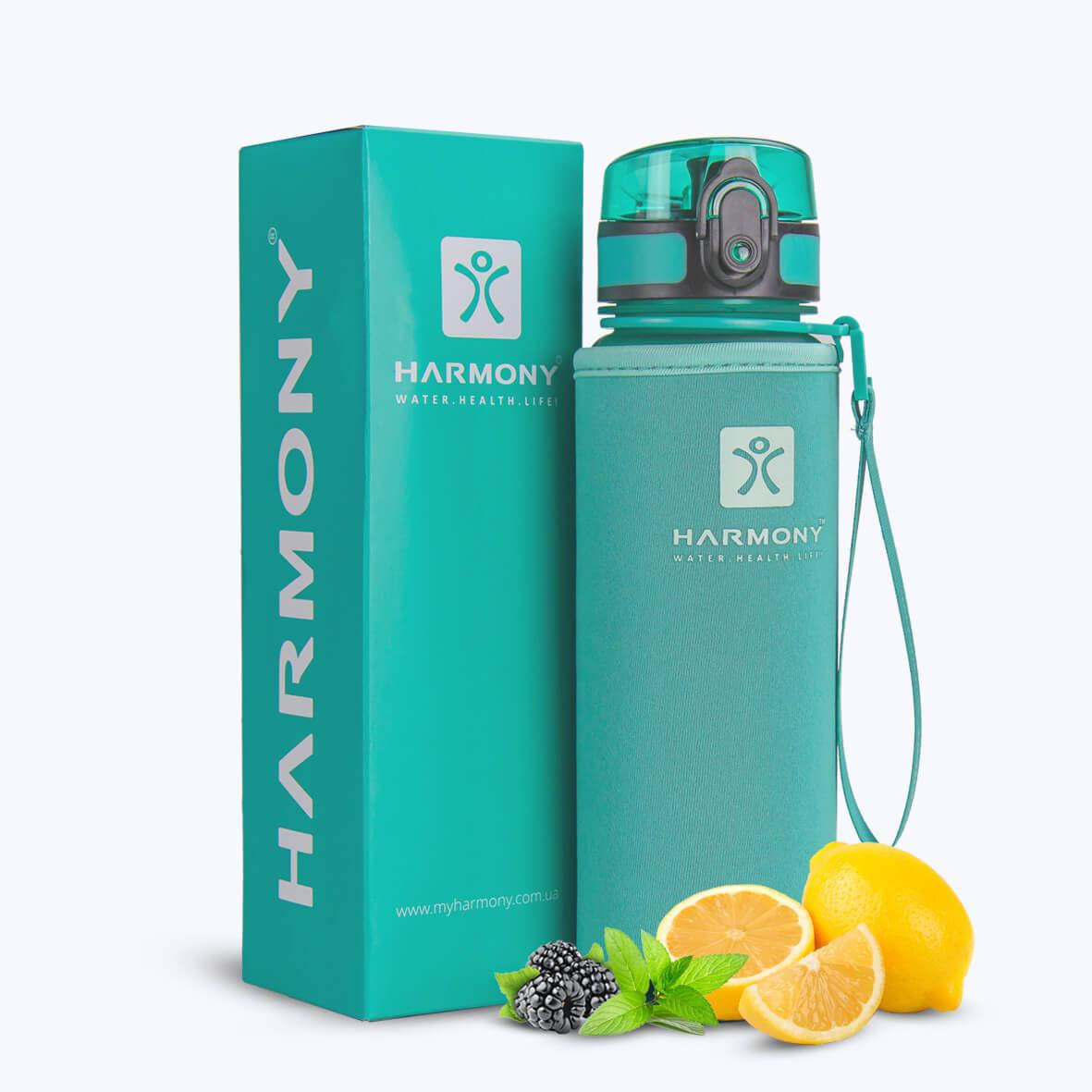 Бутылка для воды Harmony Total Aqua 0,5 л. с контейнером для фруктов и защитным неопреновым чехлом.
Бутылка для воды Harmony Total Aqua 0,5 л. с контейнером для фруктов и защитным неопреновым чехлом.