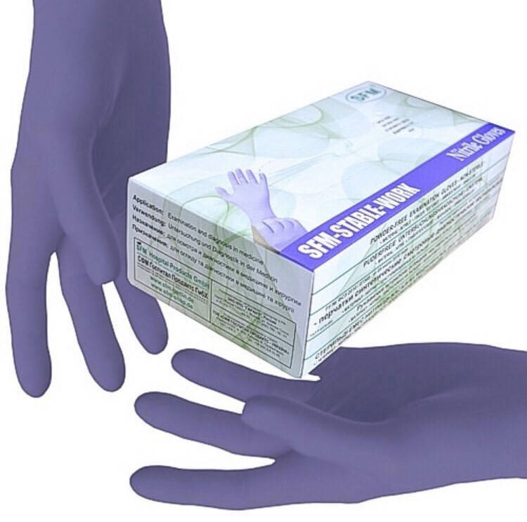 Нитриловые перчатки SFM двойная упаковка (100 пар/200 шт в упаковке) р, Фиолетовый
Нитриловые перчатки SFM двойная упаковка (100 пар/200 шт в упаковке) р, Фиолетовый