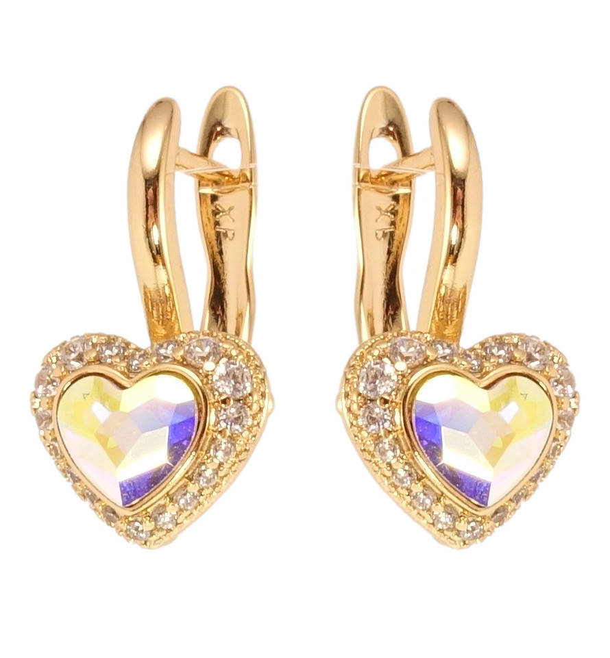 Серьги Xuping Позолота 18K с кр-ми Swarovski английский замок "Кристальные сердечки АВ в обрамлении циркония"
Серьги Xuping Позолота 18K с кр-ми Swarovski английский замок "Кристальные сердечки АВ в обрамлении циркония"
