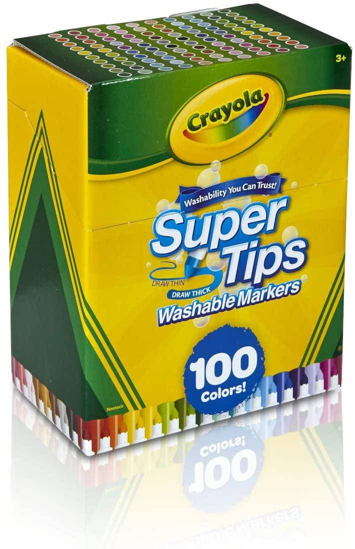 Набор фломастеров Crayola Super Tips Markers, Washable Markers Mаркеров 100 штук (58-5100), Разные цвета
Набор фломастеров Crayola Super Tips Markers, Washable Markers Mаркеров 100 штук (58-5100), Разные цвета