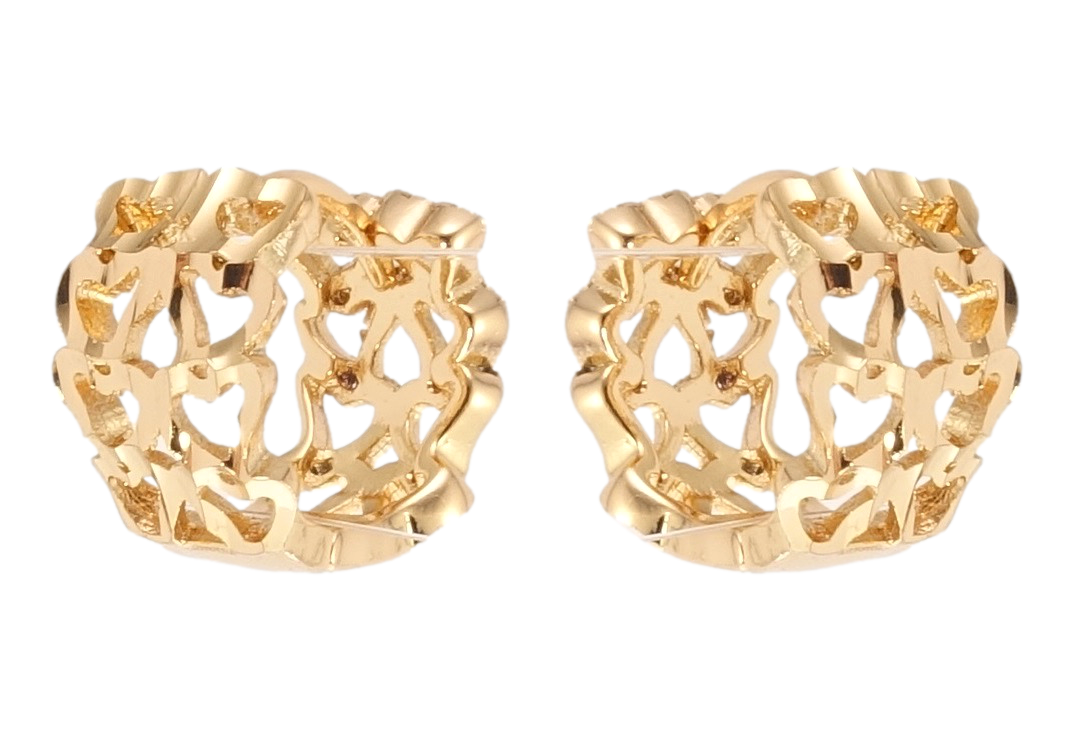 Серьги Xuping Позолота 18K колечки "Орнамент сердечки" 
Серьги Xuping Позолота 18K колечки "Орнамент сердечки"