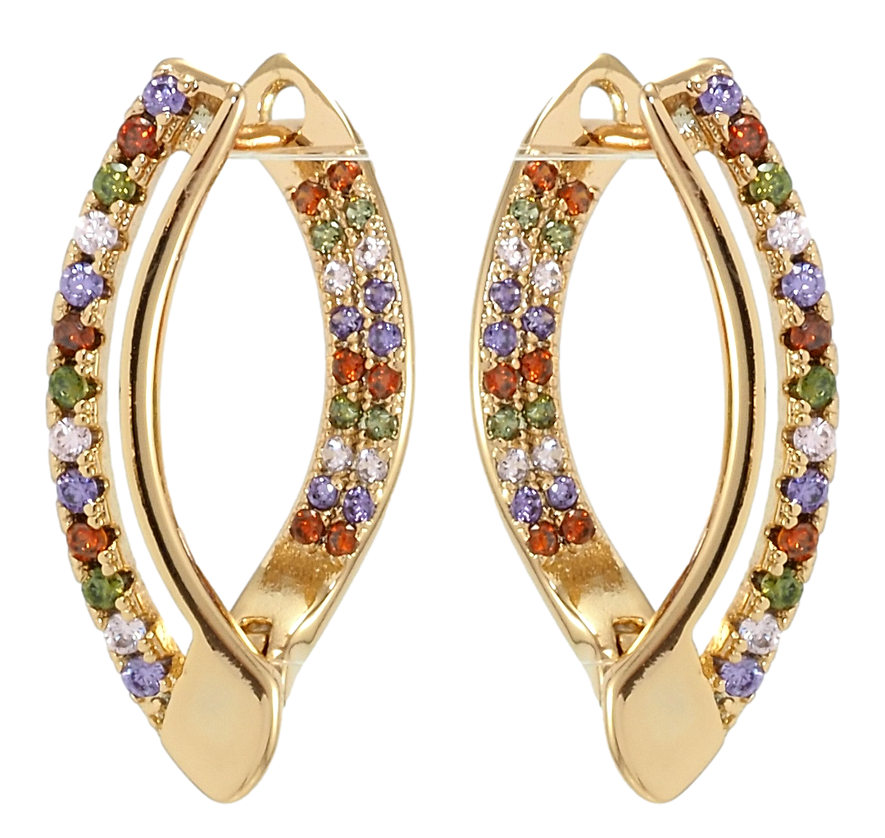Серьги Xuping Позолота 18K английский замок "Скобы с дорожками разноцветного циркония"
Серьги Xuping Позолота 18K английский замок "Скобы с дорожками разноцветного циркония"