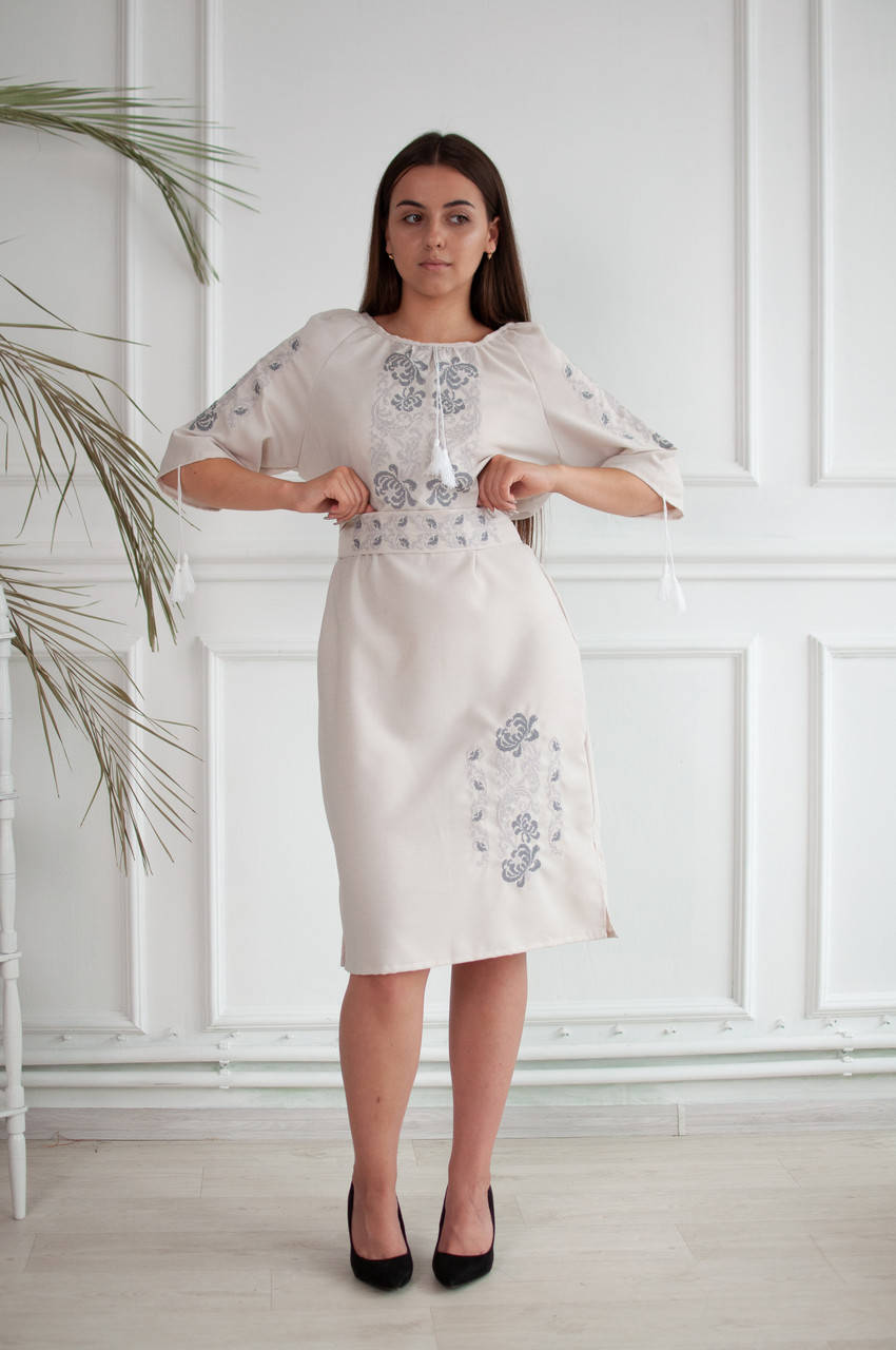 Плаття вишиванка, вишита жіноча сукня "Вирлиця", Бежевый
Плаття вишиванка, вишита жіноча сукня "Вирлиця", Бежевый