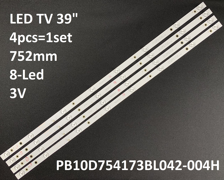 LED підсвітка TV 39" inch 8led 752mm PB10D754173BL042-004H 39D3503V1W8C1B75417M 4pcs=1set
LED підсвітка TV 39" inch 8led 752mm PB10D754173BL042-004H 39D3503V1W8C1B75417M 4pcs=1set