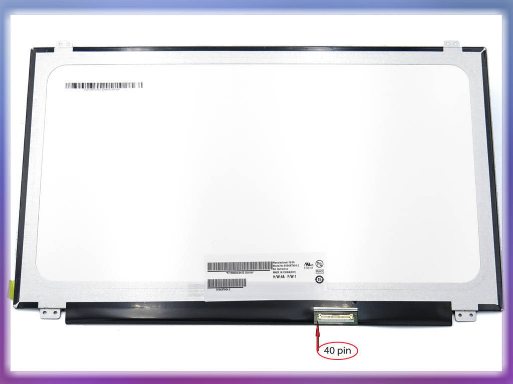 Матрица 15.6" Slim (1366*768, 40pin справа, ушки сверху-снизу) AUO B156XTN04.2, Глянец. NEW Оригинал.
Матрица 15.6" Slim (1366*768, 40pin справа, ушки сверху-снизу) AUO B156XTN04.2, Глянец. NEW Оригинал.