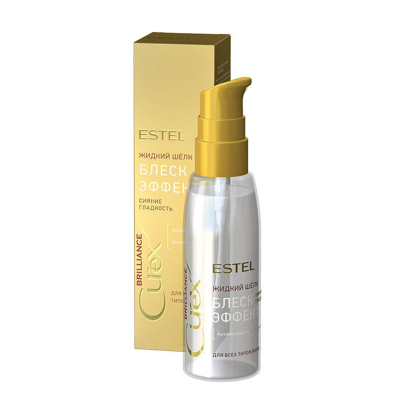 Жидкий шелк для волос "Сияние и гладкость. Блеск Эффект" Estel Professional Curex Brilliance Silk 100ml
Жидкий шелк для волос "Сияние и гладкость. Блеск Эффект" Estel Professional Curex Brilliance Silk 100ml