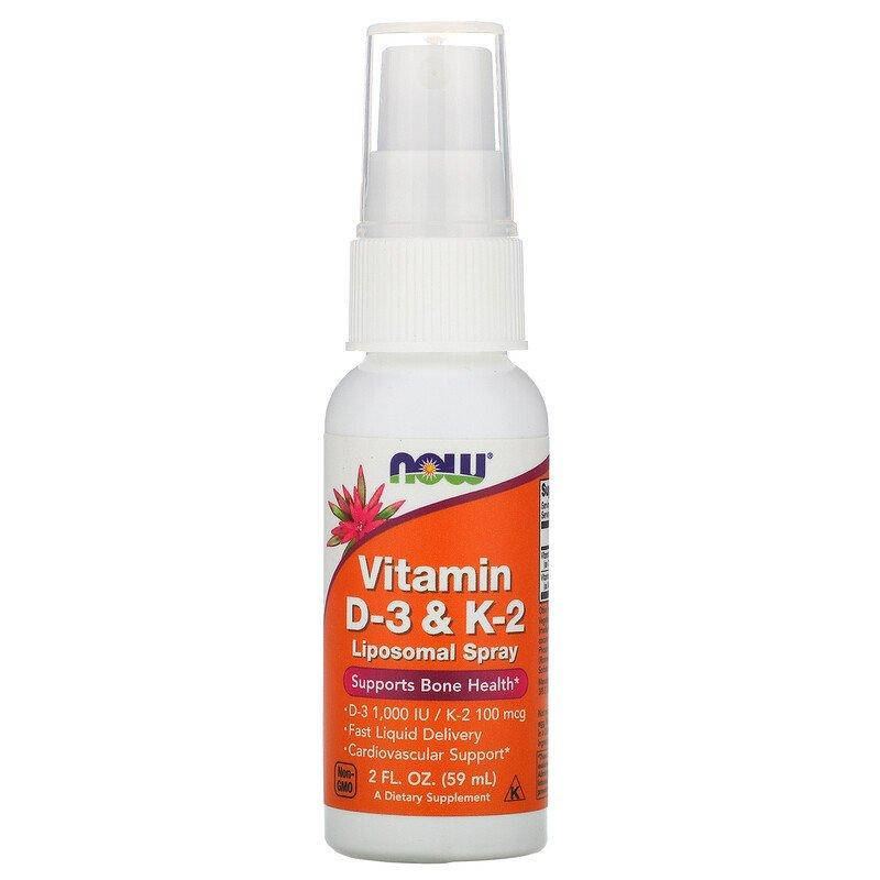 Липосомальный спрей с витамином D3 и K2 "Vitamin D-3 & K-2 Liposomal Spray" Now Foods, 59 мл
Липосомальный спрей с витамином D3 и K2 "Vitamin D-3 & K-2 Liposomal Spray" Now Foods, 59 мл