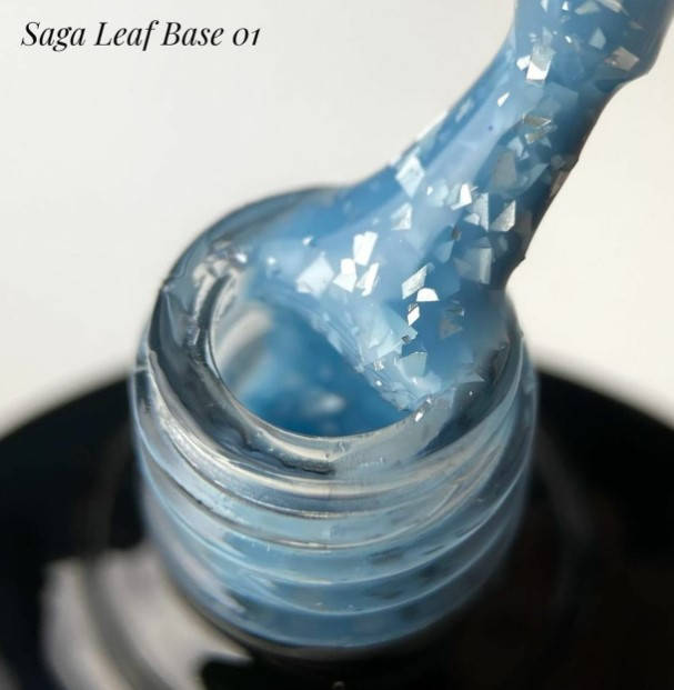 База для ногтей камуфлирующая с хлопьями потали Saga Leaf Base №01, голубая 8мл, Голубой
База для ногтей камуфлирующая с хлопьями потали Saga Leaf Base №01, голубая 8мл, Голубой