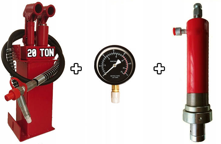 Гидроцилиндр для пресса на 20 тонн, комплект для преса 20т, гідравлічний набір: циліндр, манометр, насос 20т 
Гидроцилиндр для пресса на 20 тонн, комплект для преса 20т, гідравлічний набір: циліндр, манометр, насос 20т
