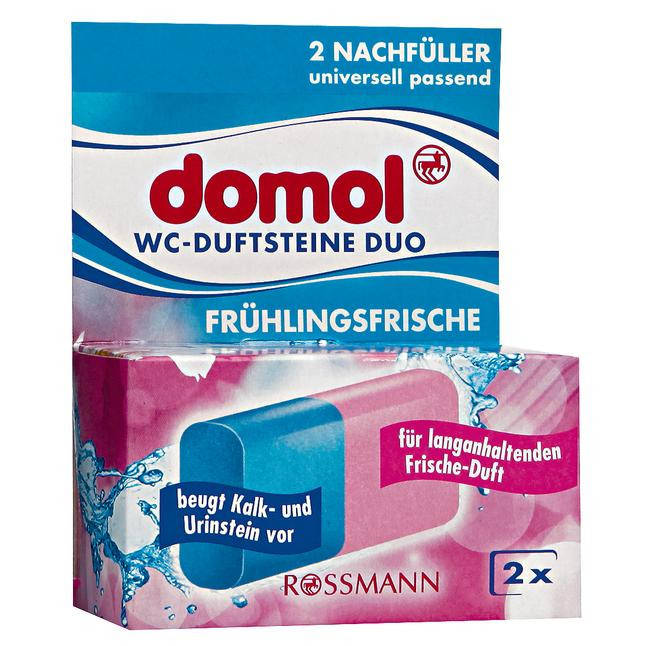 Domol WC-Duftsteine Duo Nachfüller Frühlingsfrische -Сменный подвесной блок для унитаза Весенняя свежесть, 80г
Domol WC-Duftsteine Duo Nachfüller Frühlingsfrische -Сменный подвесной блок для унитаза Весенняя свежесть, 80г