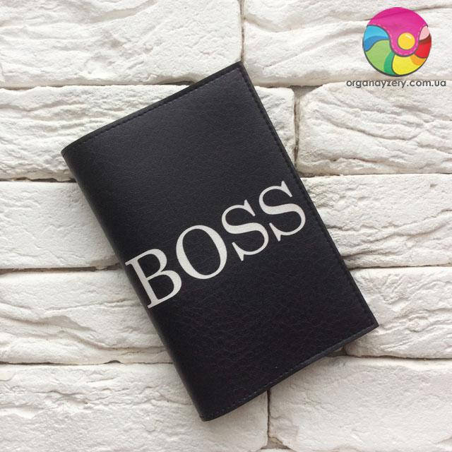 Обложка на паспорт Boss (черный) 
Обложка на паспорт Boss (черный)