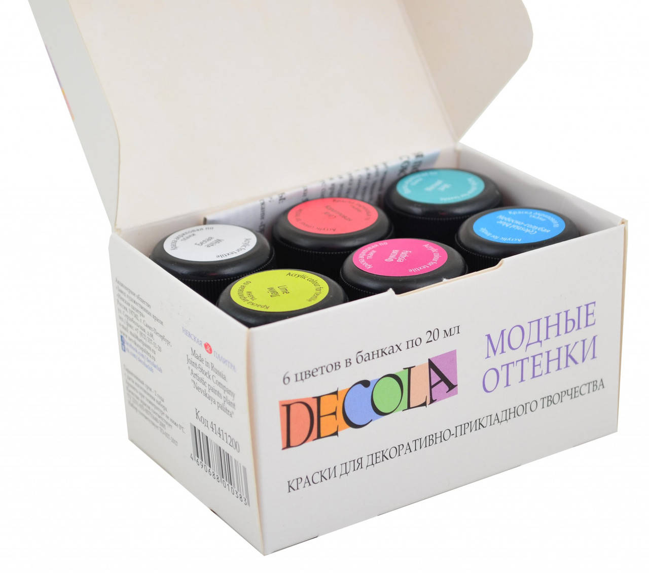 Краски по ткани "Модные оттенки" DECOLA акрил, 6цв.,20мл
Краски по ткани "Модные оттенки" DECOLA акрил, 6цв.,20мл