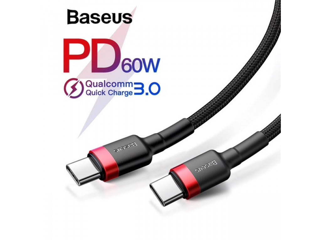 Кабель Baseus Cafule Type-C to Type-C 60W PD Quick charge 50 см (CATKLF-M91) - Black&Red, Черный
Кабель Baseus Cafule Type-C to Type-C 60W PD Quick charge 50 см (CATKLF-M91) - Black&Red, Черный