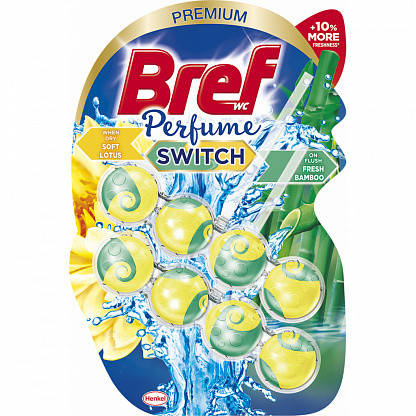 Очищающий блок для туалета бреф Bref Perfume Switch Смена аромата, Лотос-Свежий бамбук, 2*50 г
Очищающий блок для туалета бреф Bref Perfume Switch Смена аромата, Лотос-Свежий бамбук, 2*50 г