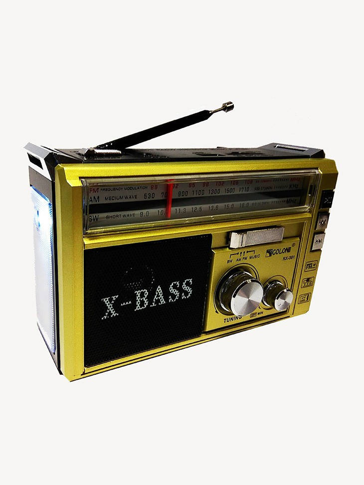 Радиоприемник Golon RX-381 X-BASS TF/USB/5V с фонариком от 2 батарейки R20 + сеть бронзовый (7067)
Радиоприемник Golon RX-381 X-BASS TF/USB/5V с фонариком от 2 батарейки R20 + сеть бронзовый (7067)