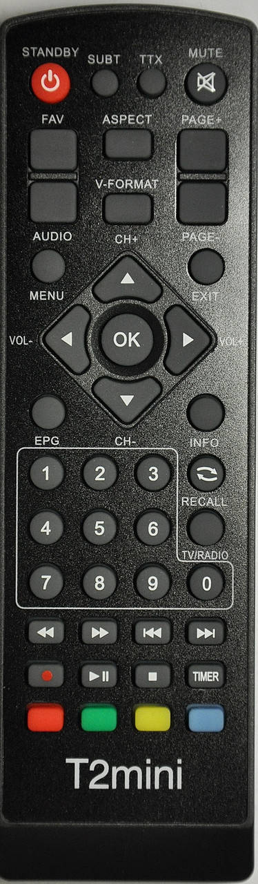 Пульт от тюнера Т2 Romsat. T2 mini, Черный
Пульт от тюнера Т2 Romsat. T2 mini, Черный