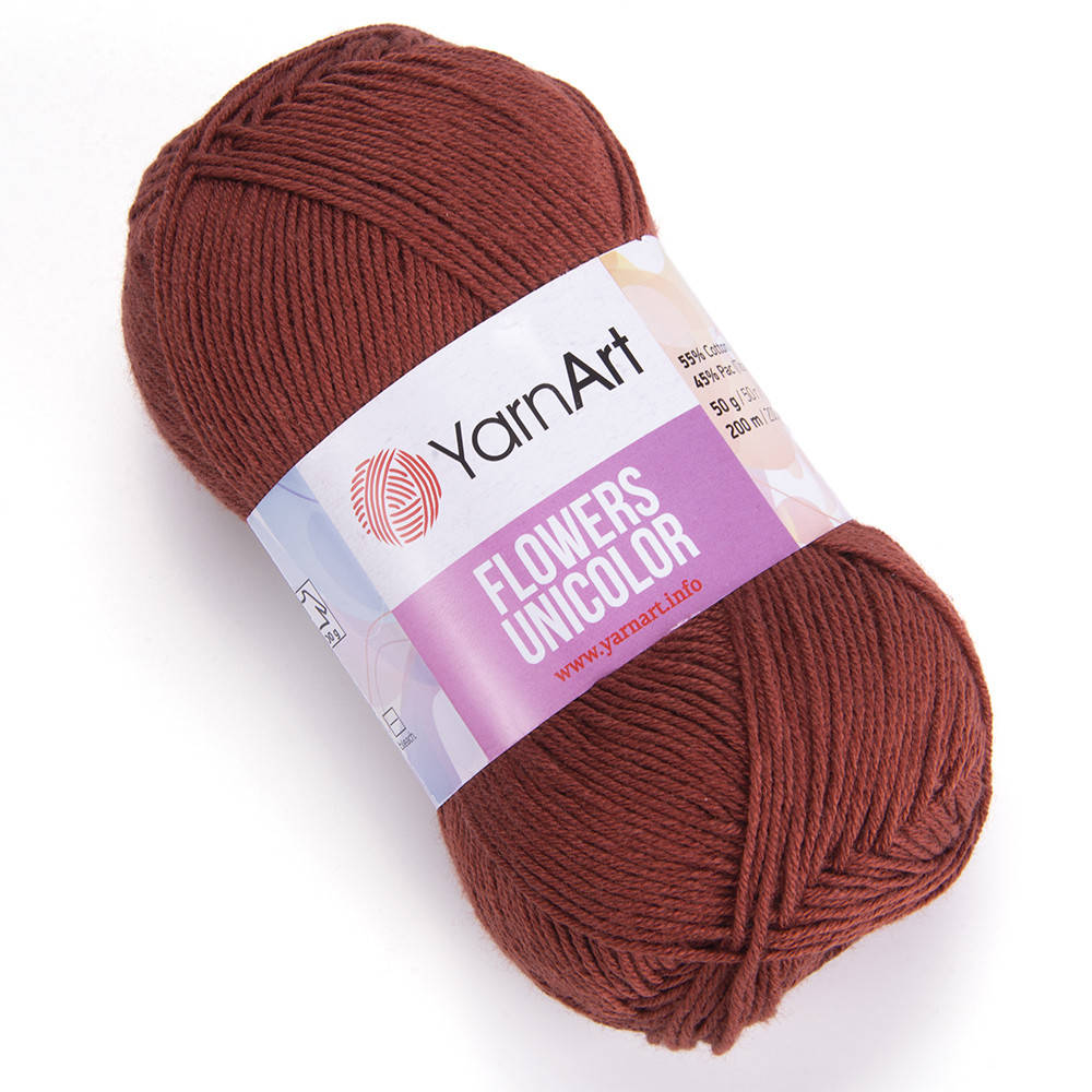 YarnArt Flowers Unicolor (ЯрнАрт Фловерс Униколор) № 764 терракот-коричневый (Пряжа коттон, нитки для вязания), Терракота
YarnArt Flowers Unicolor (ЯрнАрт Фловерс Униколор) № 764 терракот-коричневый (Пряжа коттон, нитки для вязания), Терракота