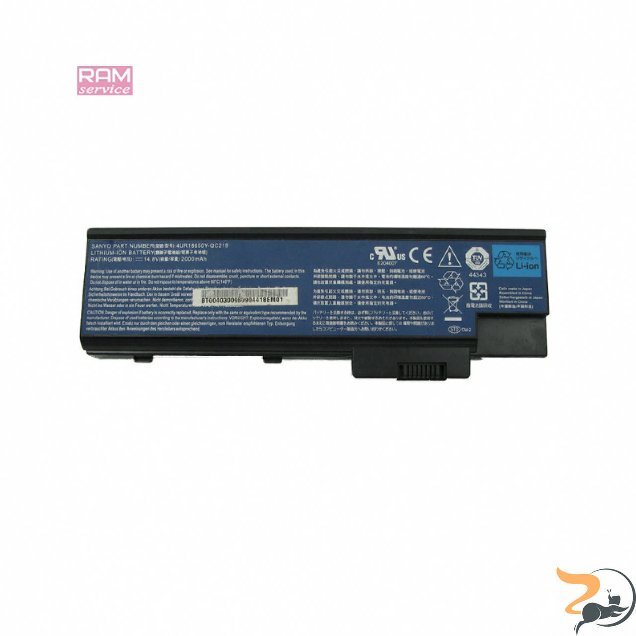 Батарея, акумулятор, 4UR18650Y-QC219, для ACER Aspire Aspire 5620 Series, Aspire 5670 Series, Aspire 7000
Батарея, акумулятор, 4UR18650Y-QC219, для ACER Aspire Aspire 5620 Series, Aspire 5670 Series, Aspire 7000