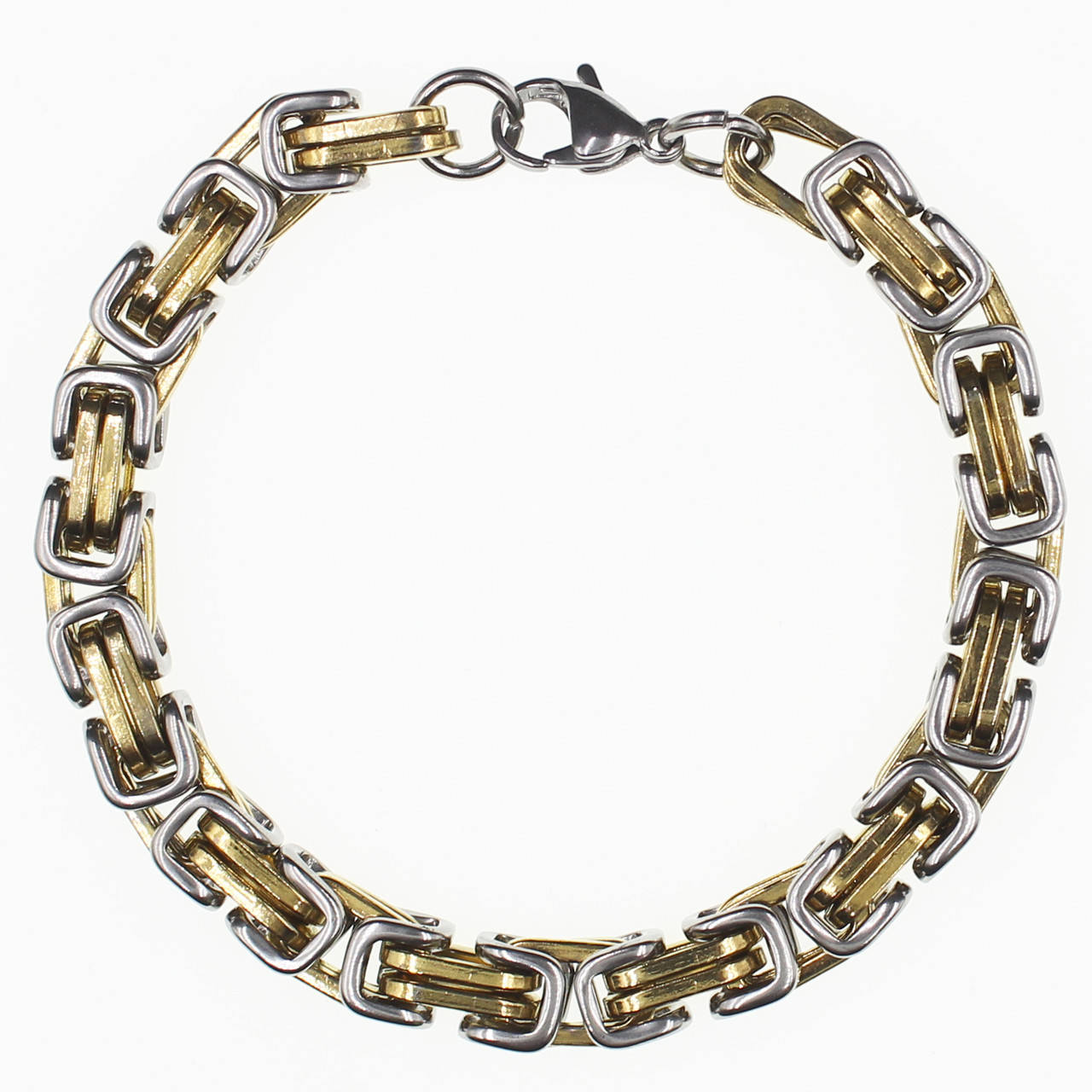 Браслет серебро с золотыми вставкам из нержавеющей стали Stainless Steel длина 22 см. ширина 7 мм. Steel Rage
Браслет серебро с золотыми вставкам из нержавеющей стали Stainless Steel длина 22 см. ширина 7 мм. Steel Rage