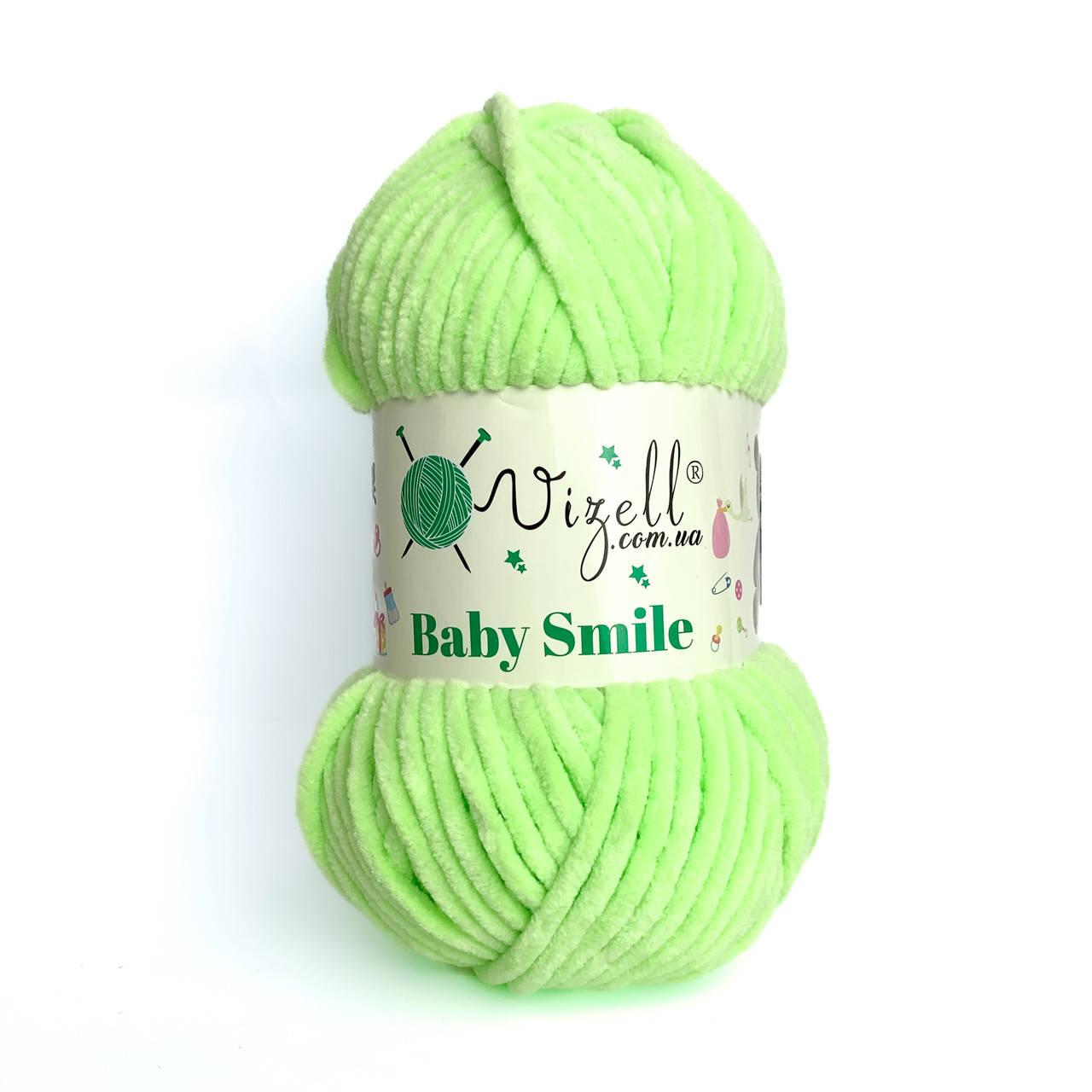 Vizell Baby Smile (Визелл Беби Смаил) № 033 салатовый (Пряжа плюшевая, нитки велюр для вязания)
Vizell Baby Smile (Визелл Беби Смаил) № 033 салатовый (Пряжа плюшевая, нитки велюр для вязания)