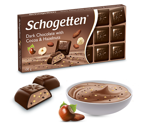 Schogetten Dark Chocolate with Cocoa & Hazelnuts черный шоколад с какао и лесным орехов 100 гр
Schogetten Dark Chocolate with Cocoa & Hazelnuts черный шоколад с какао и лесным орехов 100 гр