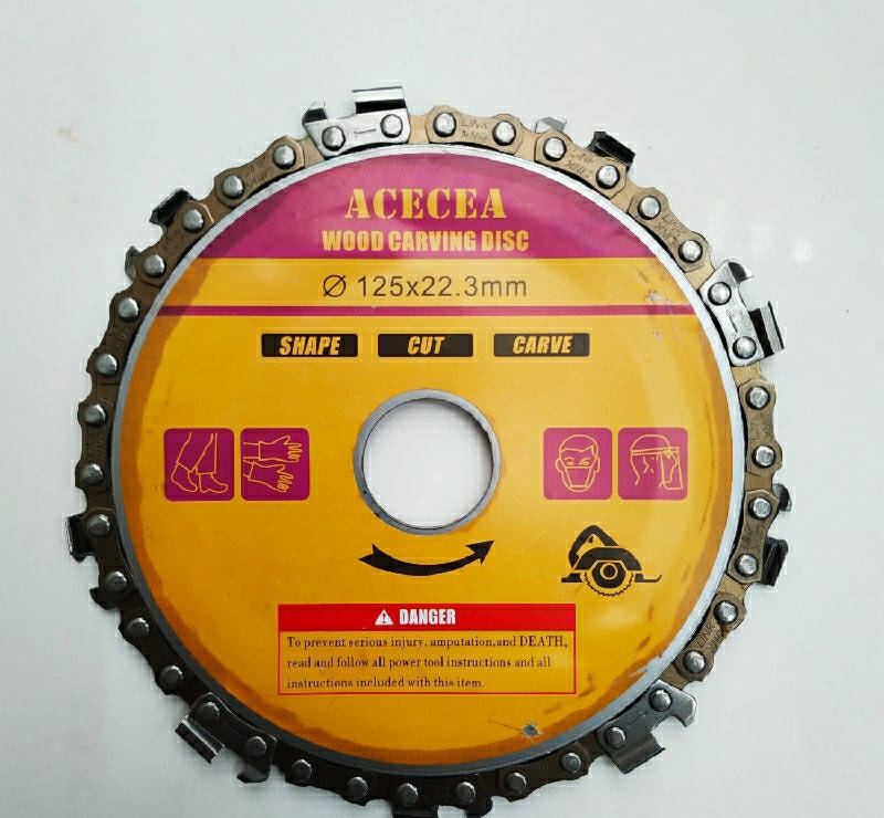 Пильный диск. 125х22. Цепной диск для УШМ. Круг пильный с цепью на болгарку. 
Пильный диск. 125х22. Цепной диск для УШМ. Круг пильный с цепью на болгарку.