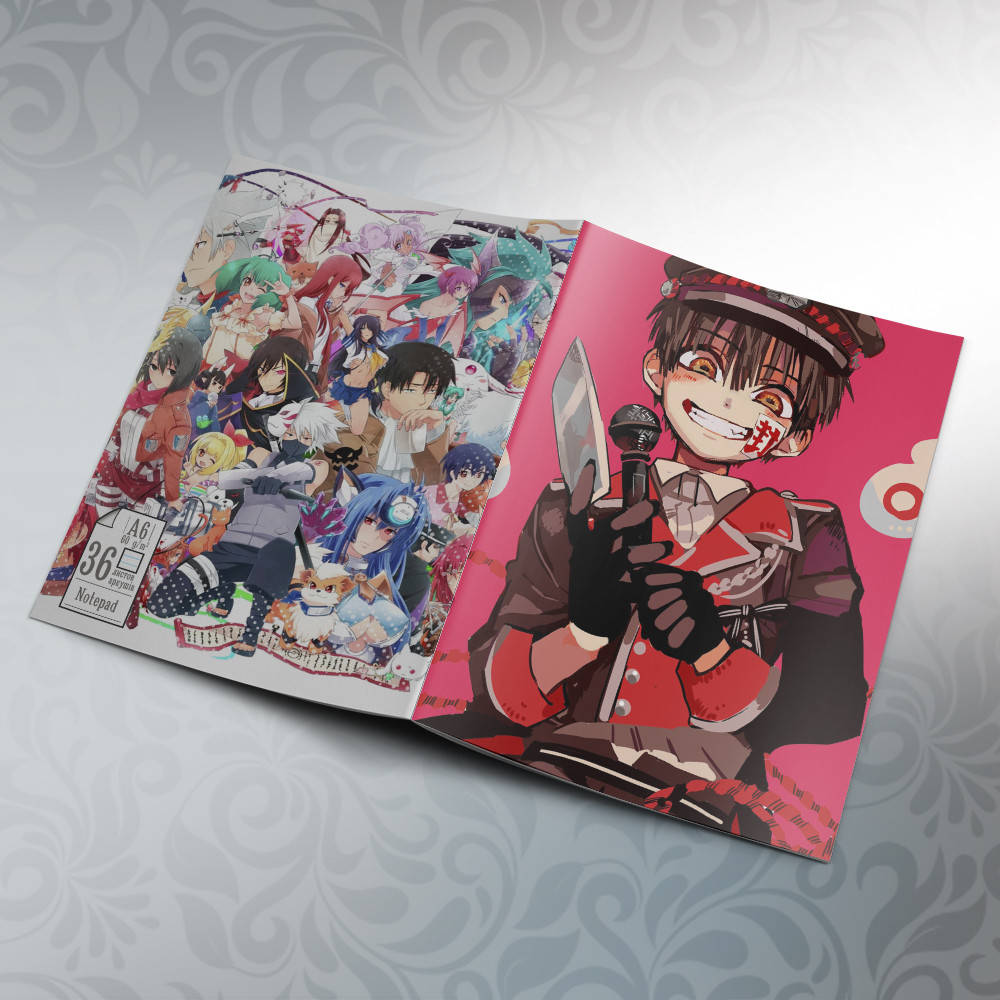 Блокнот Аниме А6 на скобе Jibaku shounen Hanako-kun 36 листов 08 
Блокнот Аниме А6 на скобе Jibaku shounen Hanako-kun 36 листов 08