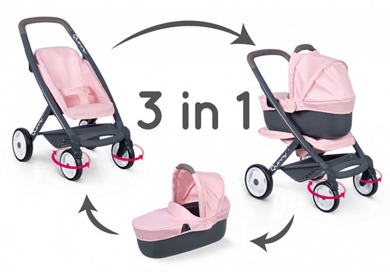 Коляска Smoby Toys Maxi-Cosi & Quinny 3 в 1 Софт со съемной люлькой (253117), Розовый
Коляска Smoby Toys Maxi-Cosi & Quinny 3 в 1 Софт со съемной люлькой (253117), Розовый