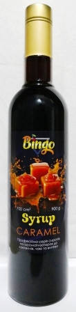 Сироп для кофе и мороженого BINGO "Карамель" 0,9л
Сироп для кофе и мороженого BINGO "Карамель" 0,9л