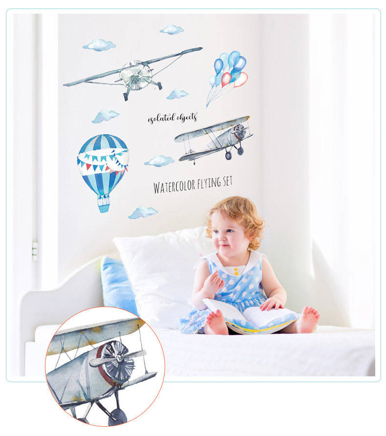 Интерьерная виниловая наклейка Самолеты и Воздушные шары в детскую 2
Интерьерная виниловая наклейка Самолеты и Воздушные шары в детскую 2